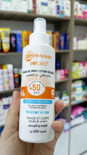 Dermavie spray émulsion protectrice spf50 بخاخ واقي من الشمس درمافي spf50