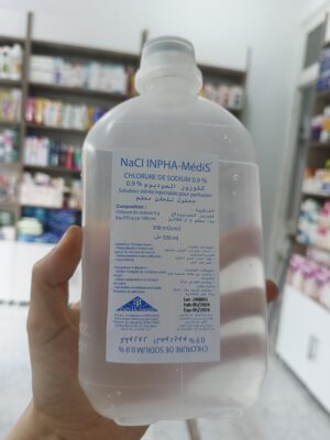 محلول ملحي serum physiologique (serum salé )NACL 500ml inpha-medis