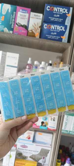 PilBox pilulier  hebdomadaire منظم الأدوية
