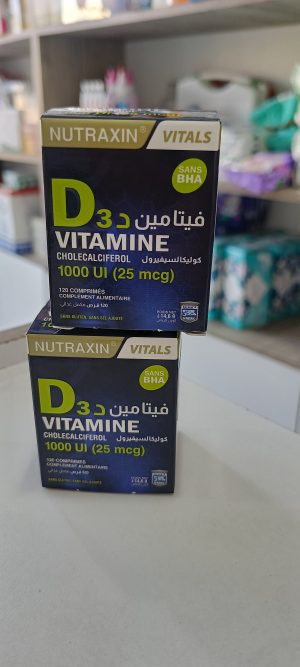 Nutraxin Vitamine D3 1000 boîte de 120 -فيتامين D3 نوتراكسين