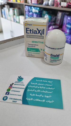Eteaxil détranspirant sensitive roll-on sans parfum